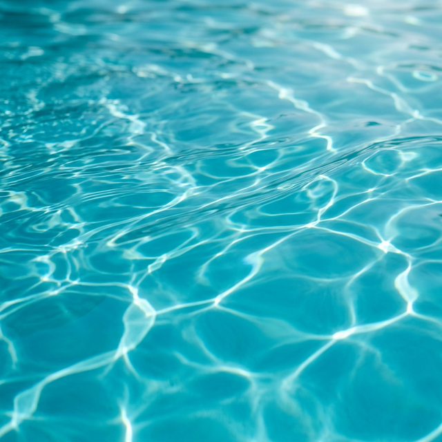 Close up of clear pool water